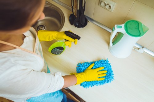 Freshly cleaned living space after a one-time cleaning visit in Clapham