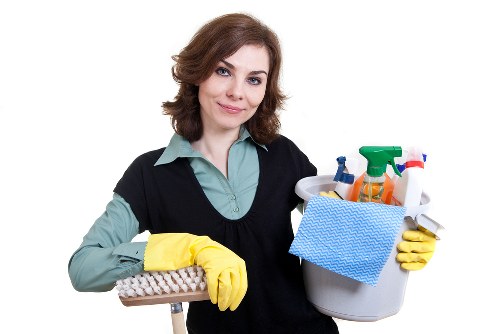 Specialist floor cleaning equipment used on hard flooring
