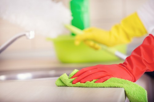 Professional house clearance team working in a Clapham flat